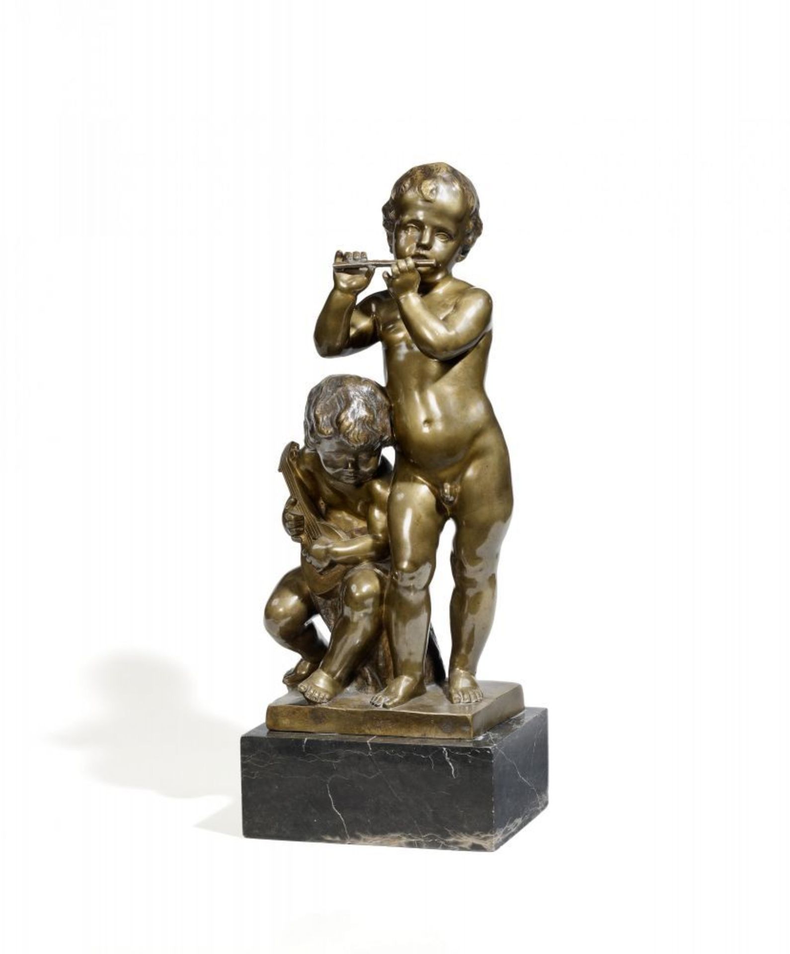 BREUER, PETER 1856 Cologne - 1930 Berlin  Boys Making Music. Bronze. Height: (without base) 54 cm.