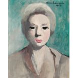 LAURENCIN, MARIE1883 - 1956 ParisMadame Martin. 1952. Oil on canvas. 35 x 27cm. Signed and dated