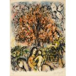 CHAGALL, MARC1887 Witebsk - 1985 St. Paul de VenceLa Sainte Famille. 1970. Colour lithograph on