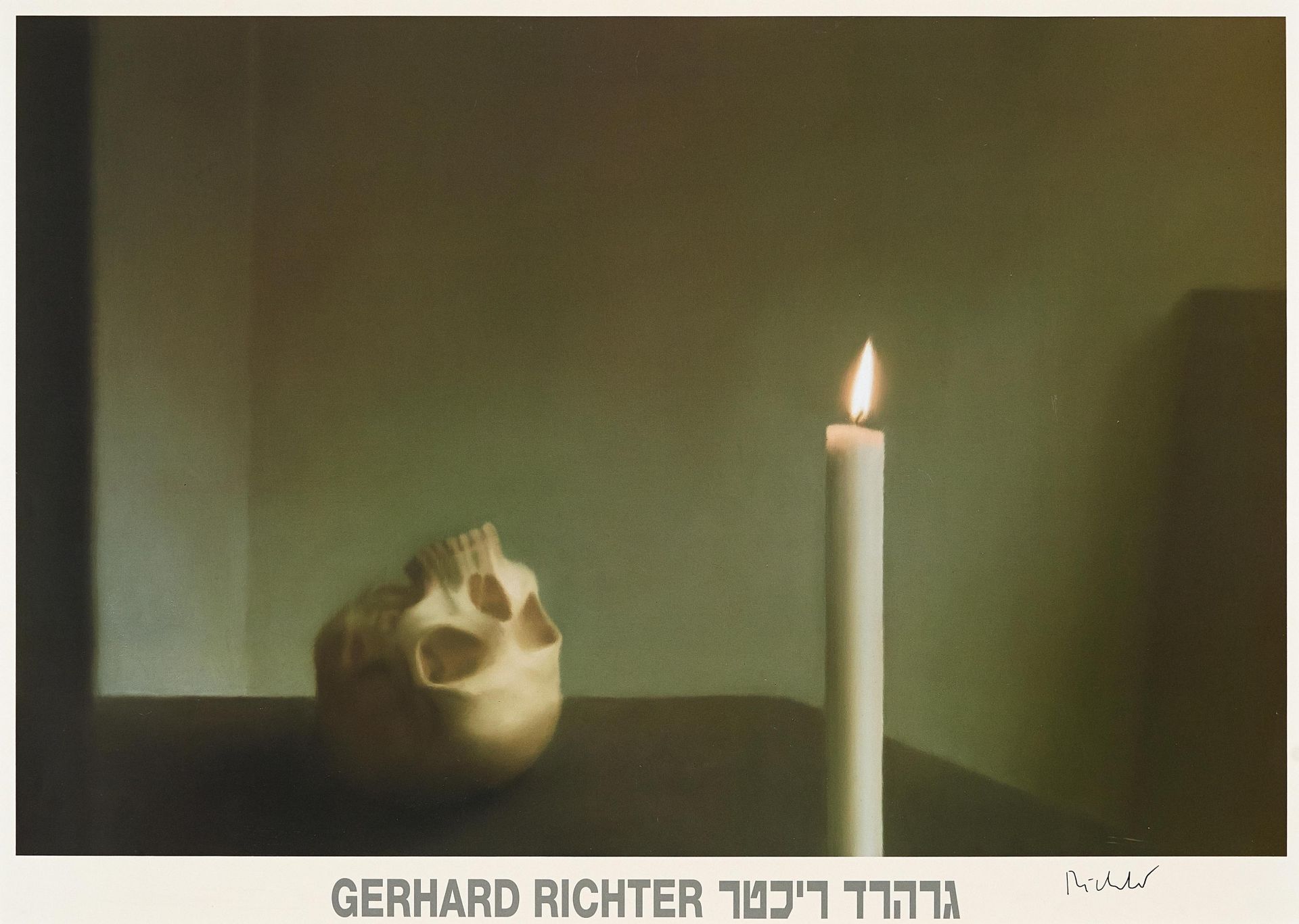 RICHTER, GERHARD1932 Dresden -  lebt und arbeitet in KölnSchädel mit Kerze. 1983. Farboffset auf - Bild 2 aus 2