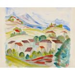 HESSE, HERMANN1877 Calw/Württemberg - 1962 Montagnola/TicinoUntitled (Ticino Landscape). 1935.