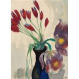 NOLDE, EMIL1867 Nolde - 1956 SeebüllFlower Still Life with Tulips and Orchids. 1935-1939.