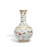 BUTTERFLY VASE. PORCELAIN FAMILLE ROSE.China. Qing Dynasty, Guangxu period (1875-1908).Porcelain,