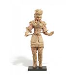 LOKAPALA OR TIANHUANG, HEAVENLY KING. CERAMIC.  China. Tang Dynasty. 8th century.Ceramic with