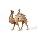 STRIDING CAMEL WITH RIDER. CERAMIC.China. Early Tang Dynasty. Late 7th century.Grey sherd with