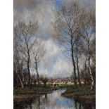 A.M. Gorter, Vordense Beek
doek, 42 x 32, koeien bij Vordense beek, dubbel gesigneerd A.M.