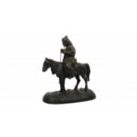 Russische sculptuur, kozak
Russische gietijzeren sculptuur met voorstelling van kozak te paard, naar