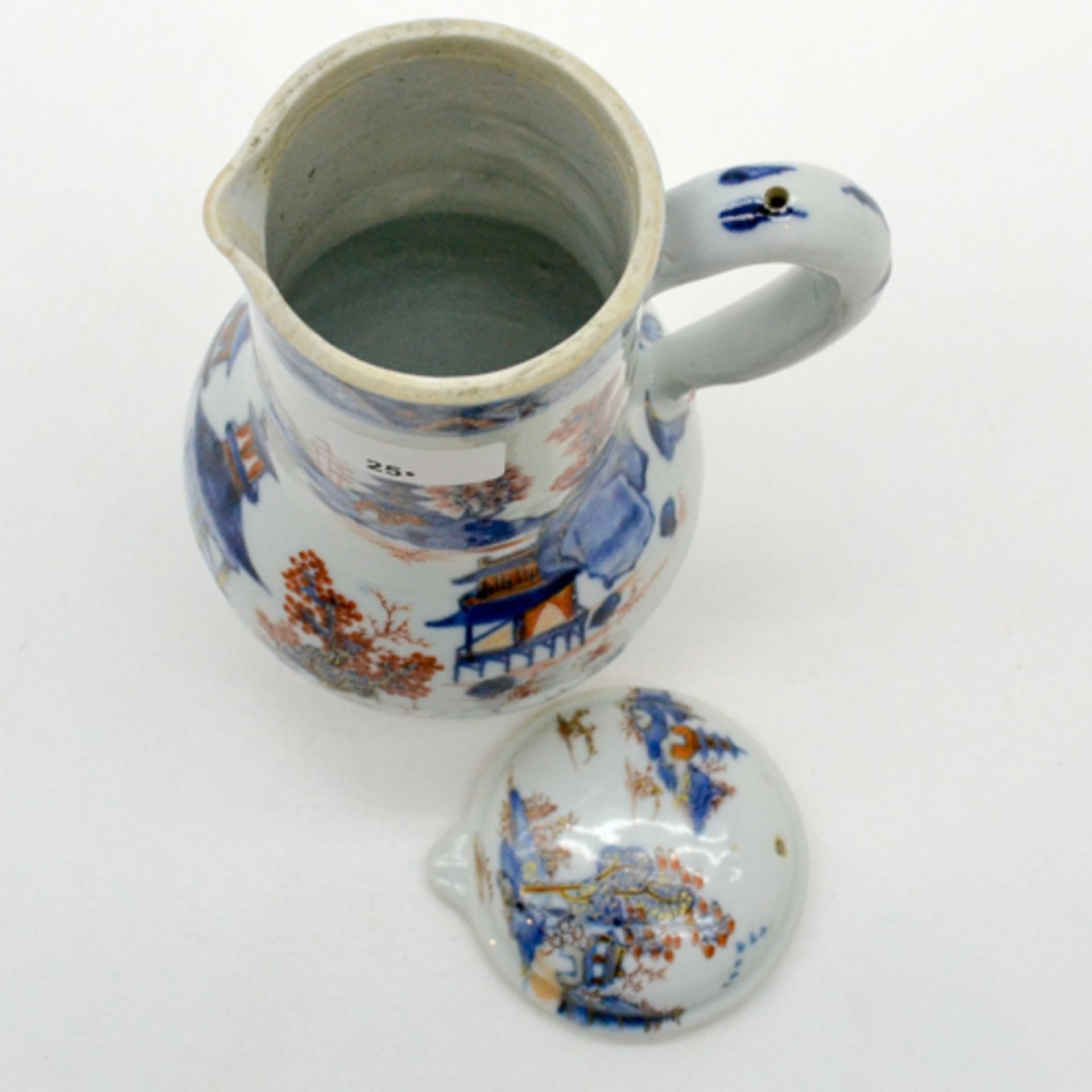 CHINESE IMARI 18th CENTURY CREAMER WITH TOP 24 cm tall. - Bild 5 aus 6