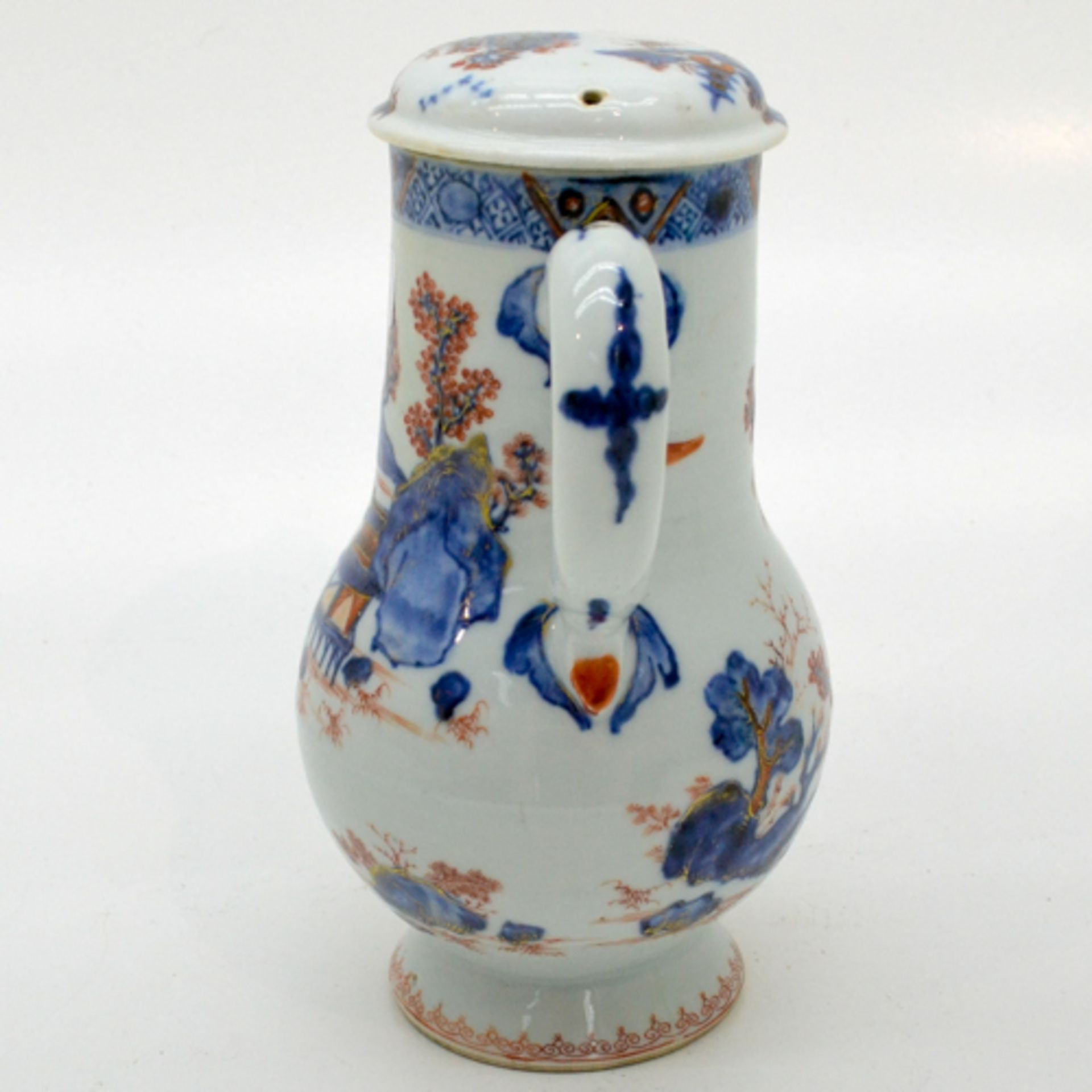 CHINESE IMARI 18th CENTURY CREAMER WITH TOP 24 cm tall. - Bild 2 aus 6