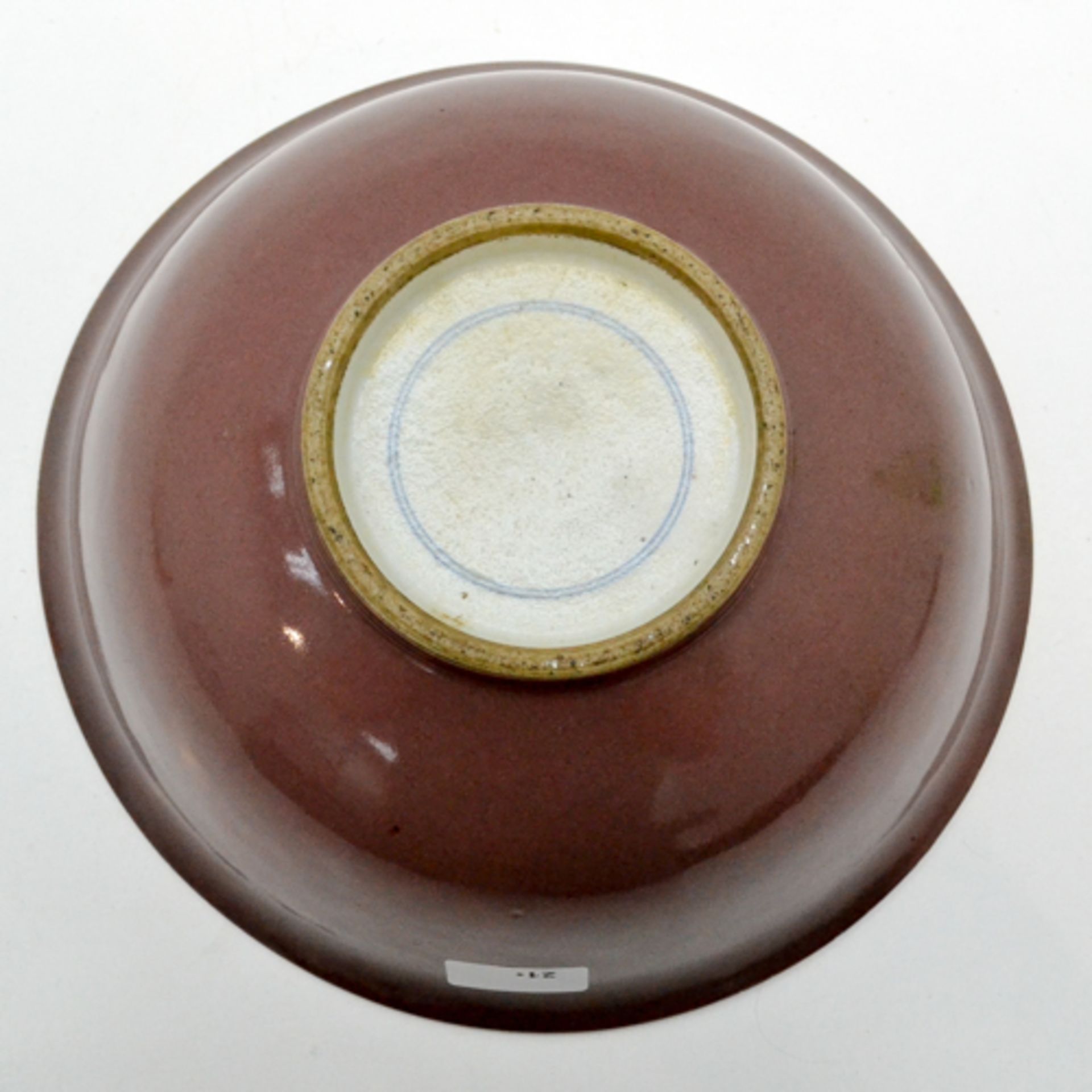 18th / 19th CENTURY CHINA PORCELAIN BOWL Marked with double ring, 26 cm in diameter, hairline. - Bild 3 aus 3