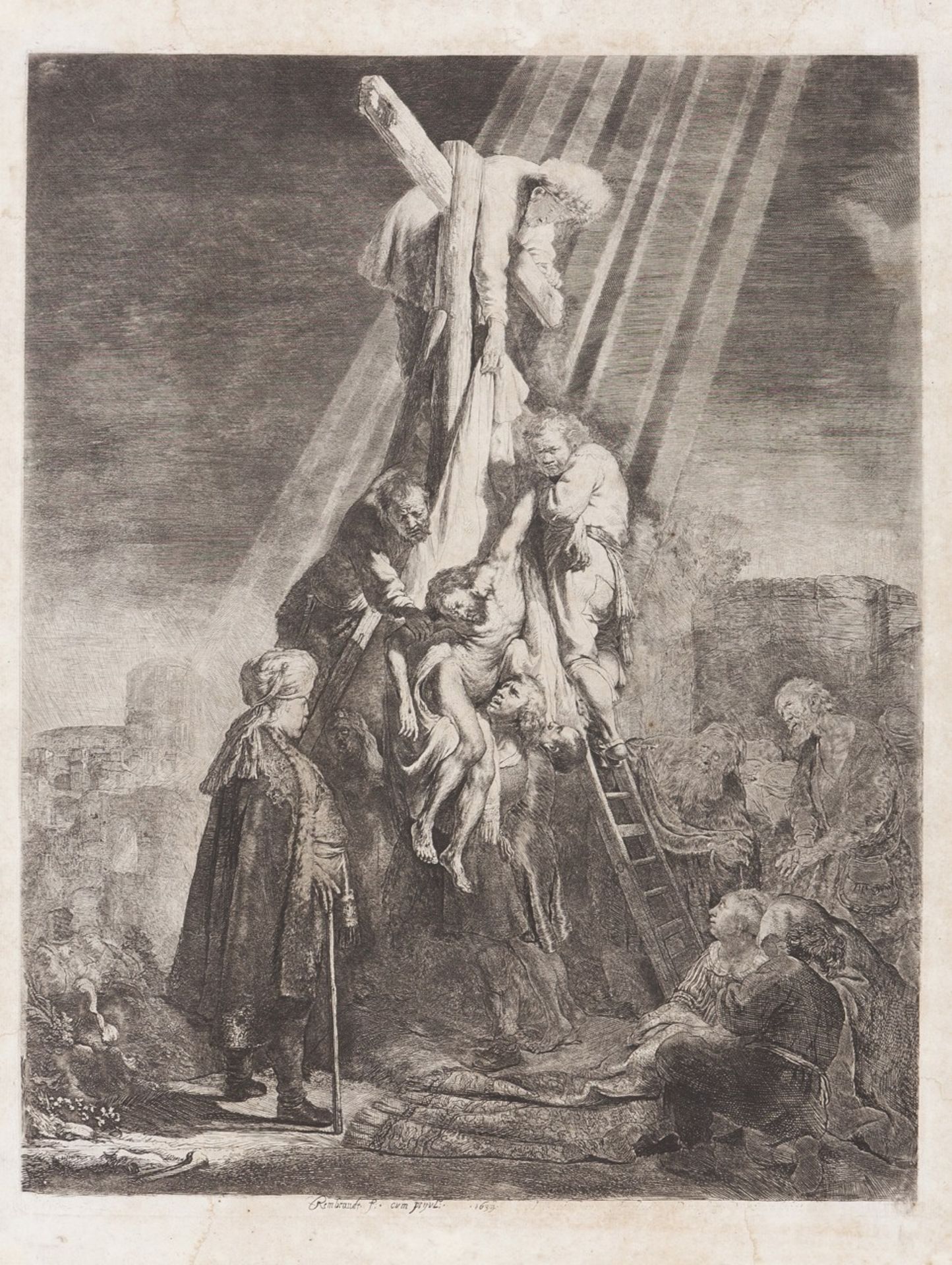 Rembrandt Harmenszoon van Rijn (The Netherlands,1606-1669)  The descent from the cross  Black