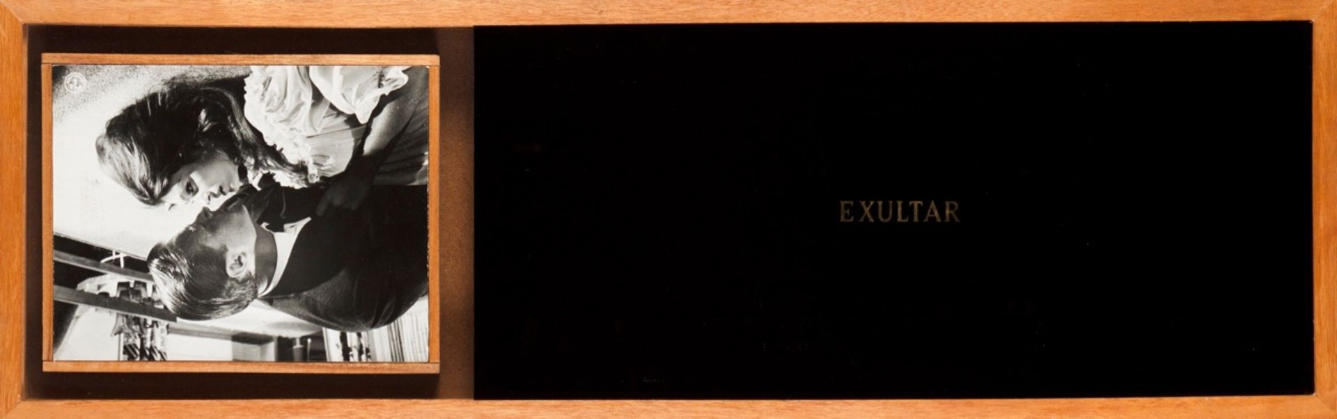 Pedro Cabrita Reis (b.1956)
"Exultar"
Mixed media on wood, glass and photograph

32,5x102x8 cm