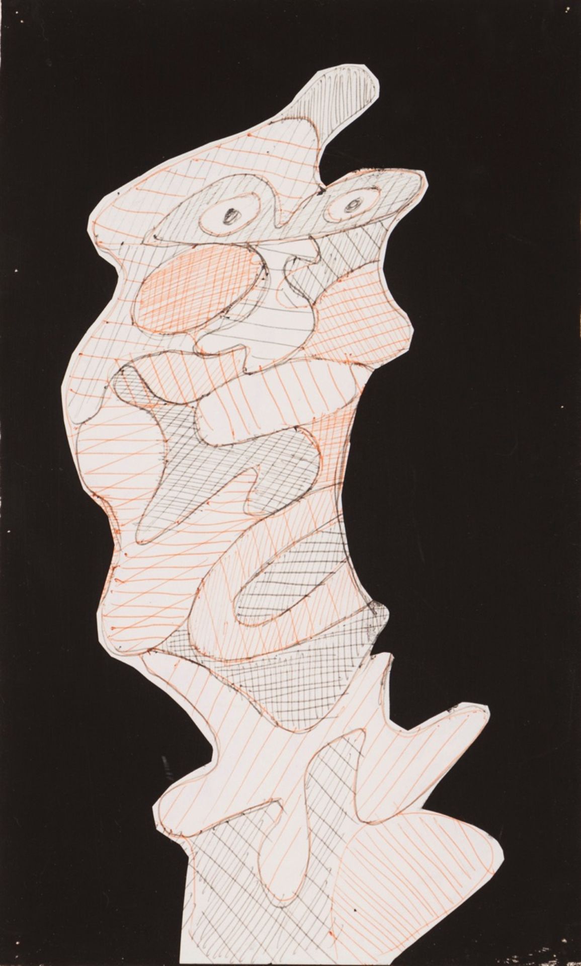 Jean Dubuffet (France, 1901-1985)
"Buste D'homme"
Collage and pen on paper
Provenence:
Isalmina