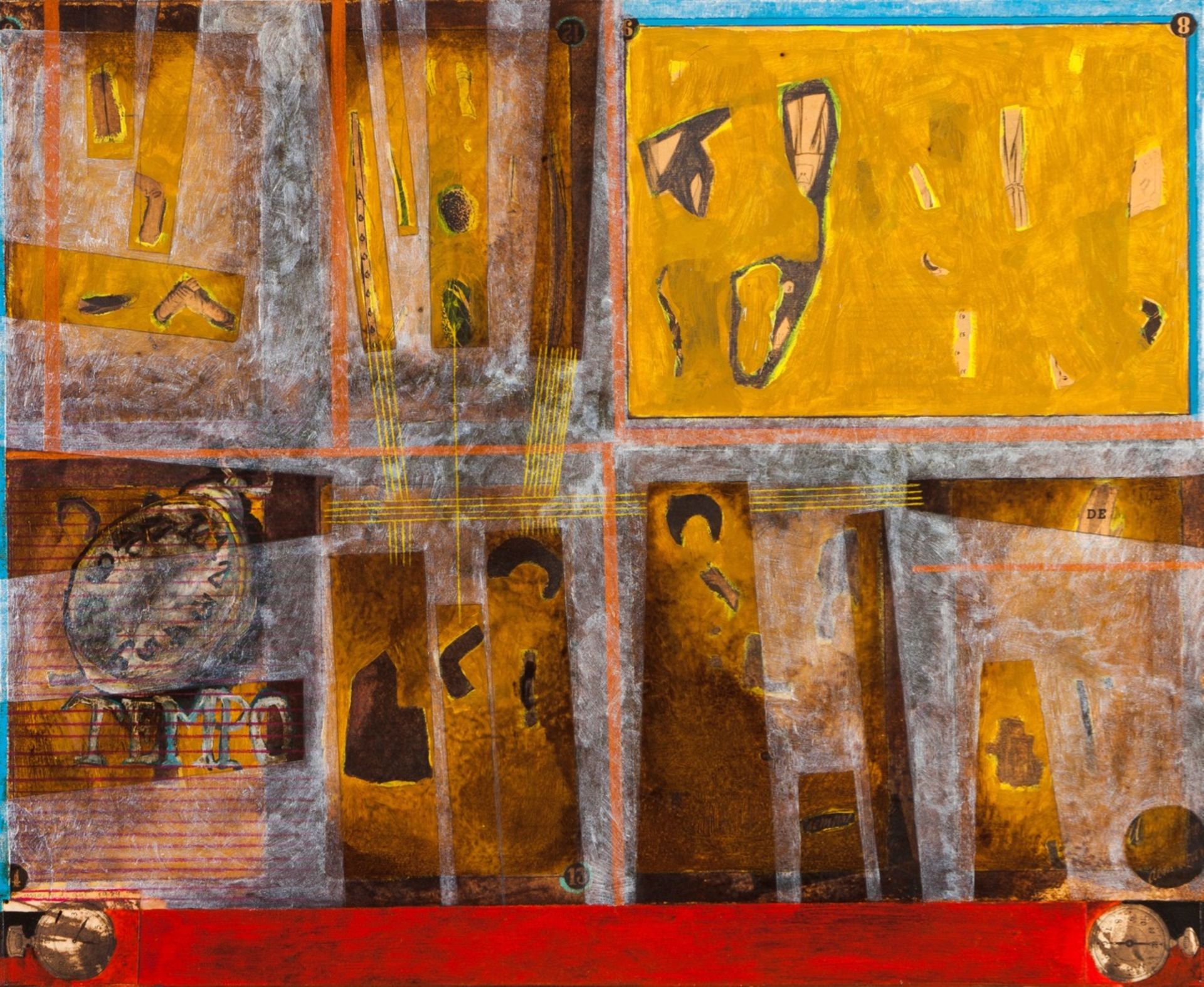 Ana Vidigal (b. 1960)
Untitled
Mixed media paper laid on canvas
Signed and dated 1989

50x61 cm