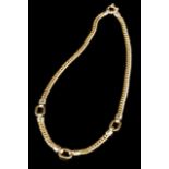 A gold necklace
Europe, 20th century
(wear signs, bruises)

Lenght: 46 cm
26,6 g