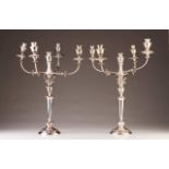 A pair of large silverplated candelabra
Relief decoration, friezes with floral motifs
Detachable