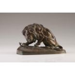 Joseph François Victor Chemin (France, 1825-1901)
Lion devouring snake
Patinated bronze sculpture