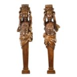 A pair of canephore atlas
A pair of large late 16th, early 17th century Flemish carved oak wood boat