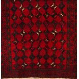 Baluchi carpet
Cotton and wool
Geometric design in red, green and beige
Iran

305x180 cm