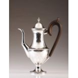 A D.Maria (1777-1816) Portuguese silver coffee pot
Circular base, baluster shape body
Engraved