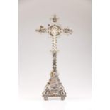 A Holy Land Cross
Olive tree wood with engraved mother-of-pearl decoration depicting the