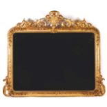 A large romantic mirror
Carved and gilt wood
Decorated with garlands and scrolls
19th century