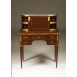 A Louis XVI ormolu-mounted mahogany Bonheur du Jour, by Martin Ohneberg, circa 1780
Upper part