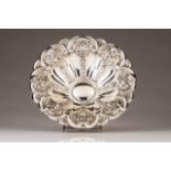 A late 19th, early 20th century Portuguese silver salver 
Relief and chiseled decoration in the