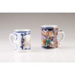 Two mugs
Chinese export porcelain
Polychrome decoration depicting quotidian scenes
Qianlong