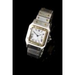 A Santos de CARTIER wristwatch
Steel and gold
Automatic mechanism, 30mm case
Marked, signed and