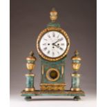 A table clock
Painted and gilt carved wood case
Winding mechanism, marked Paul Hartmann Junior