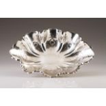 A Portuguese silver fruit bowl
Scalloped rim, fluted decoration with flowers
Porto assay mark (