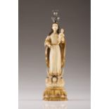Our Lady of the Rosary
Ivory Indo-Portuguese sculpture
Representing Our Lady with the Child above