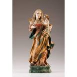 An 18th century Portuguese sculpture of Saint Anne with Our Lady
Carved, polychrome and gilt wood