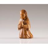 Saint
Indo-Portuguese ivory sculpture
18th century
(defects)

Height: 11 cm