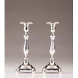 A pair of neoclassical Portuguese silver candlesticks
Lisboa assay mark (1822-1843) and Simão