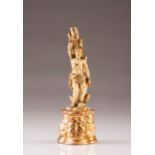 Saint Sebastian 
Indo-Portuguese ivory sculpture, gilt wood base
17th/18th century

Height: 17 cm