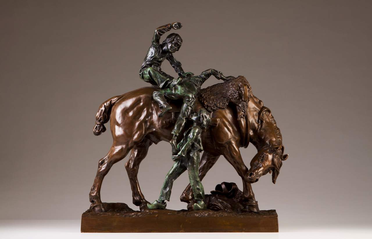 Arthur Jacques LeDuc (France, 1848-1918)
Horse play
Bronze and patinated bronze sculpture
Signed