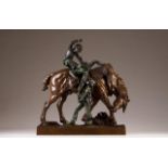 Arthur Jacques LeDuc (France, 1848-1918)
Horse play
Bronze and patinated bronze sculpture
Signed