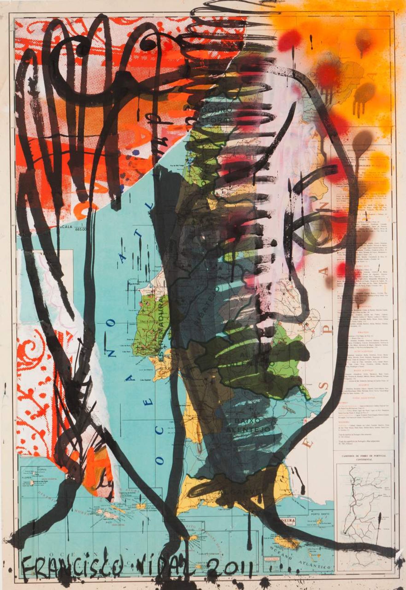 Francisco Vidal (b.1978)
Untitled
Mixed media on paper
Signed and dated 2011

98x68 cm