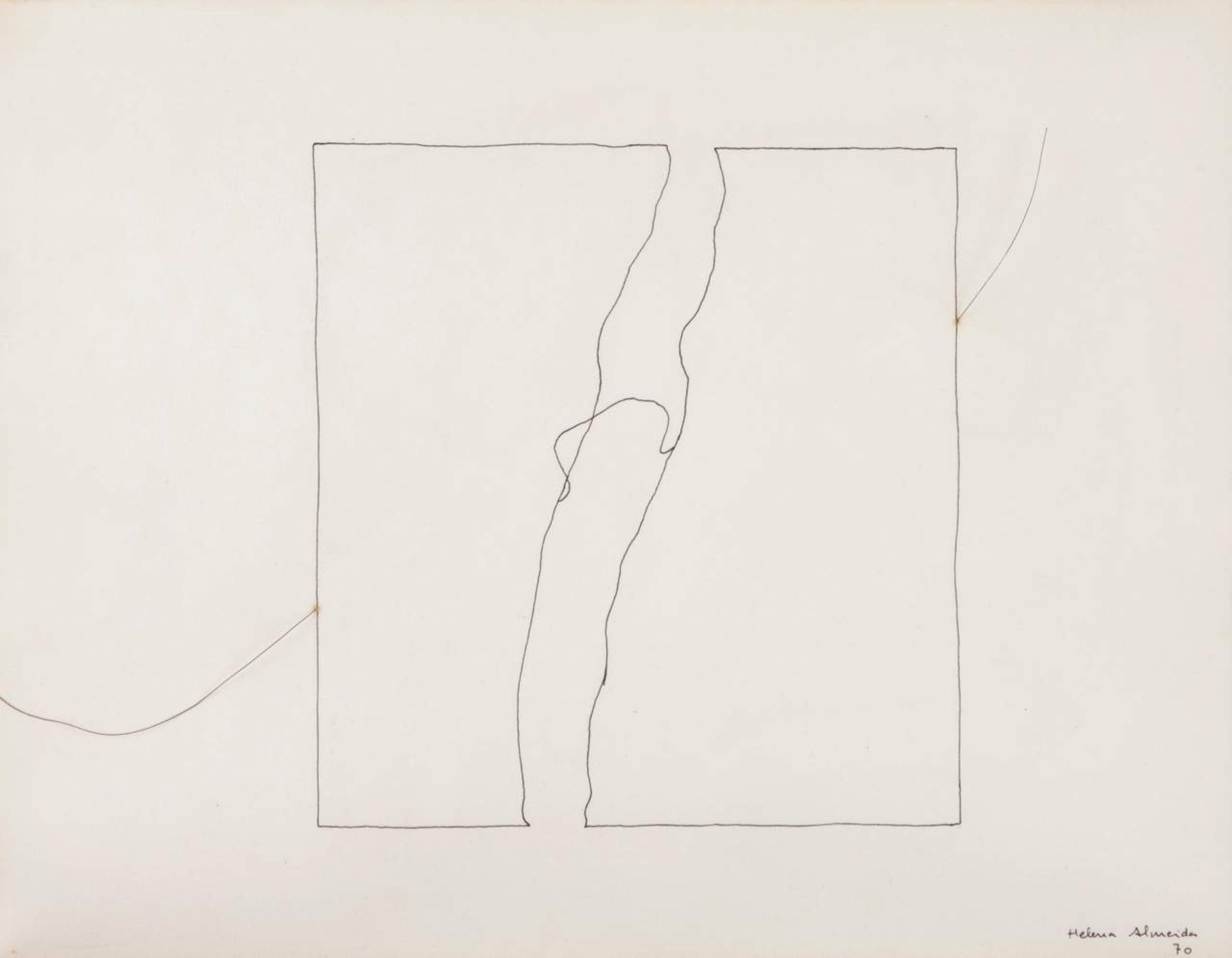 Helena Almeida (n.1934)
Untitled
Horsehair yarn and ink on paper
Signed and dated 70
(flaws)