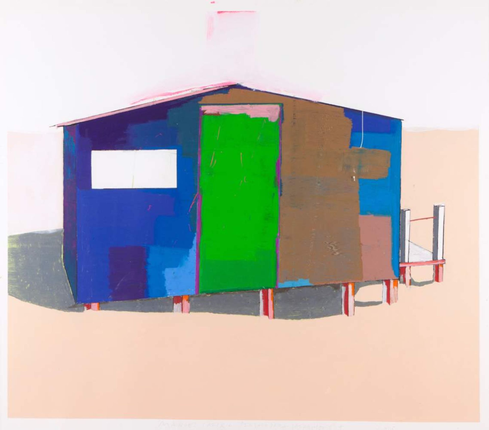 Manuel Caeiro (n.1975)
"Ensaio para Dreamhouse" #
Mixed media on paper
Signed and dated 2005