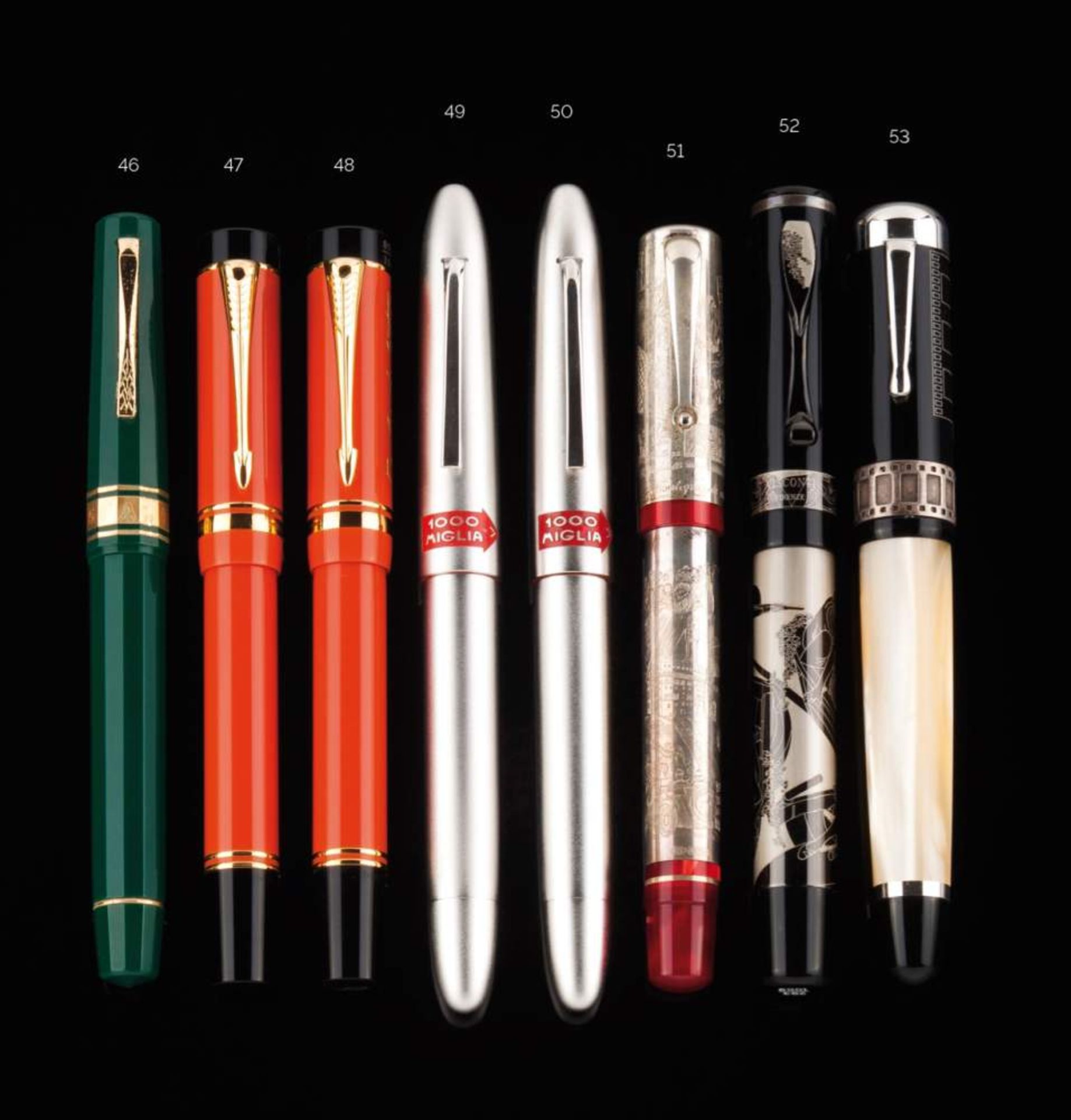 Montegrappa, 1000 Miglia Solid silver and red resin  Limited edition 160/500 Outer box and display