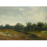 Albert Venus (1842 – Dresden – 1871)WOLKEN ÜBER SOMMERLICHER LANDSCHAFT. Um 1860Öl auf Leinwand, auf