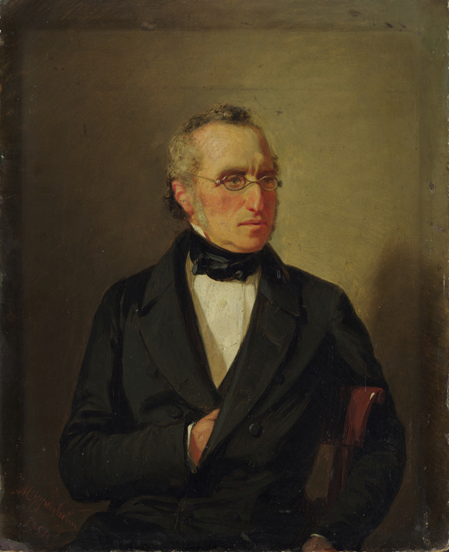Moritz Daniel Oppenheim (Hanau 1800 – 1882 Frankfurt am Main)PORTRAIT EINES SITZENDEN MANNES MIT