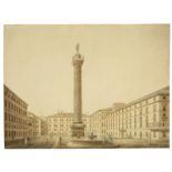 Friedrich Arnold (Karlsruhe 1786 – 1854 Karlsruhe(?))IDEALANSICHT DER PIAZZA COLONNA, ROM.