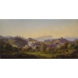 Heinrich Bürkel (Pirmasens 1802 – 1869 München)  „BLICK AUF DEN MONTE CIRCEO“. Um 1853  Öl auf