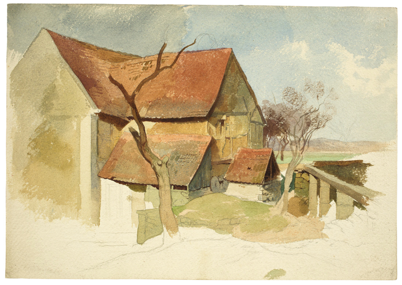 Woldemar Rau (1827 – Dresden – 1889)FACHWERKHAUS. Um 1873Aquarell über Bleistift auf leichtem,