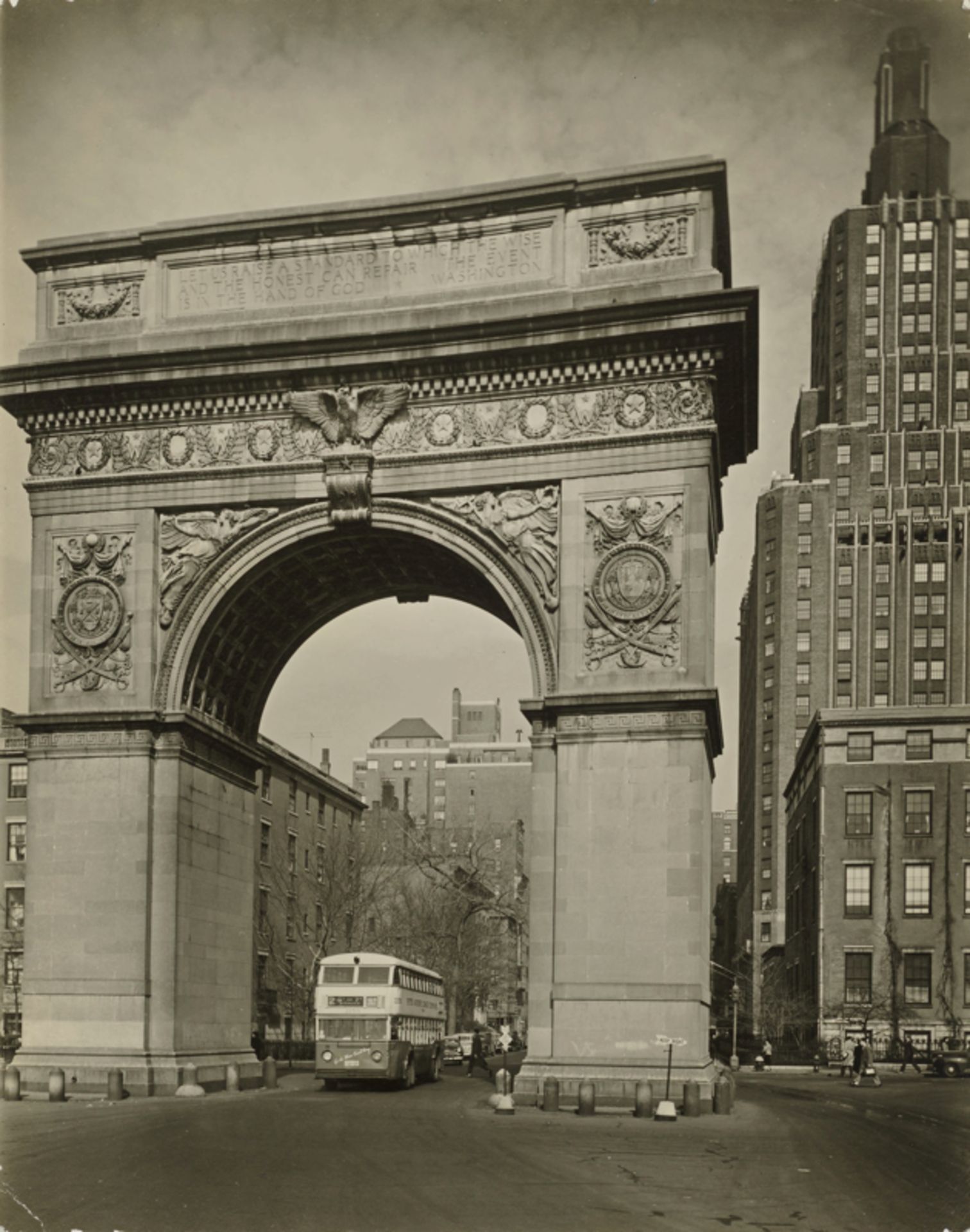 Berenice Abbott (Springfield, Ohio 1898 – 1991 Monson, Maine)WASHINGTON ARCH, LOOKING UP 5TH AVENUE,