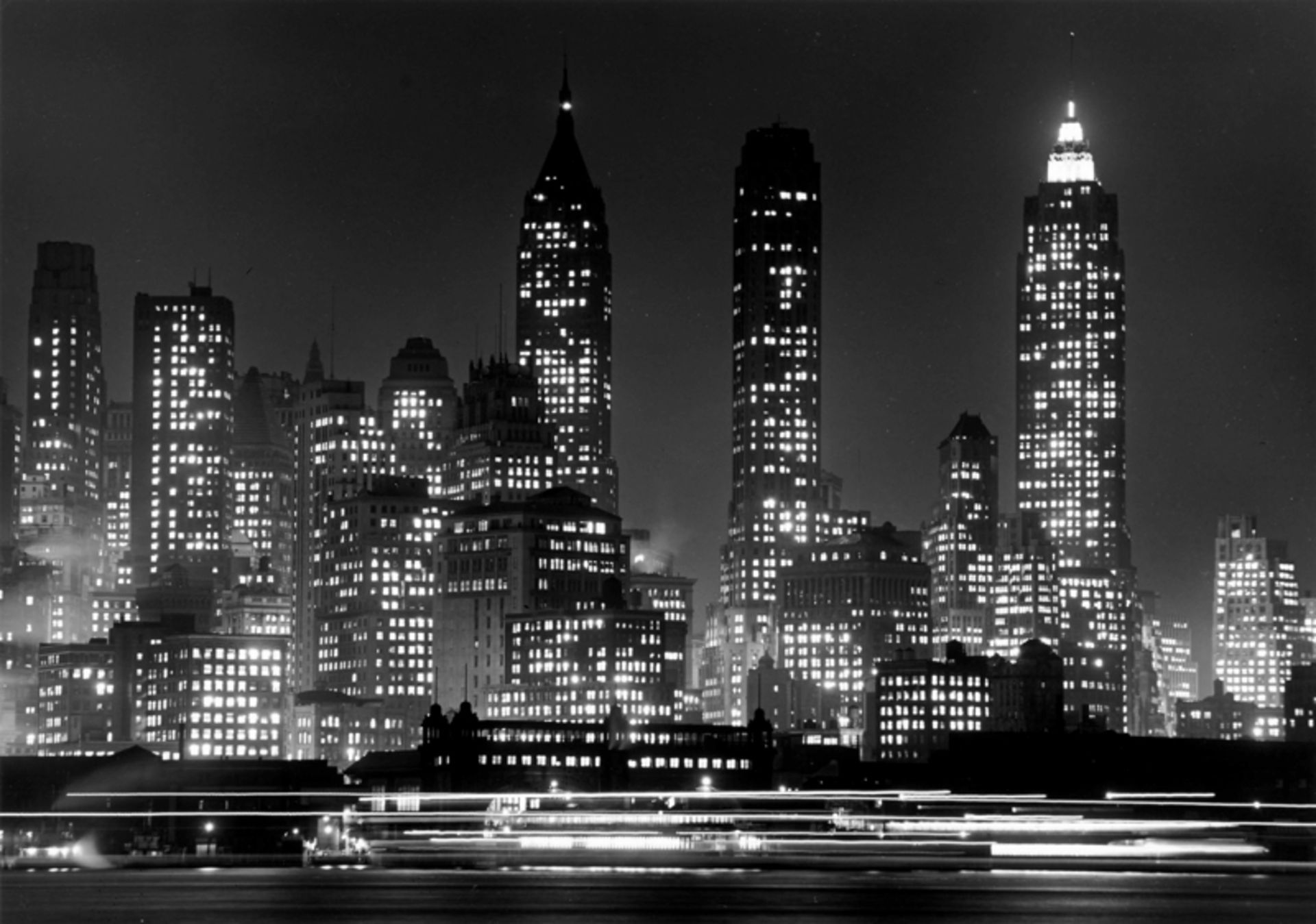 Andreas Feininger (Paris 1906 – 1999 New York)DOWNTOWN MANHATTAN BY NIGHT, NEW YORK. 1940Späterer